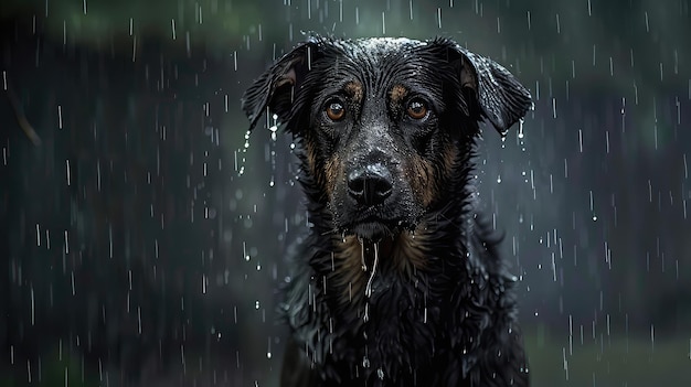 Dog uncomfortable in rain